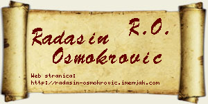 Radašin Osmokrović vizit kartica